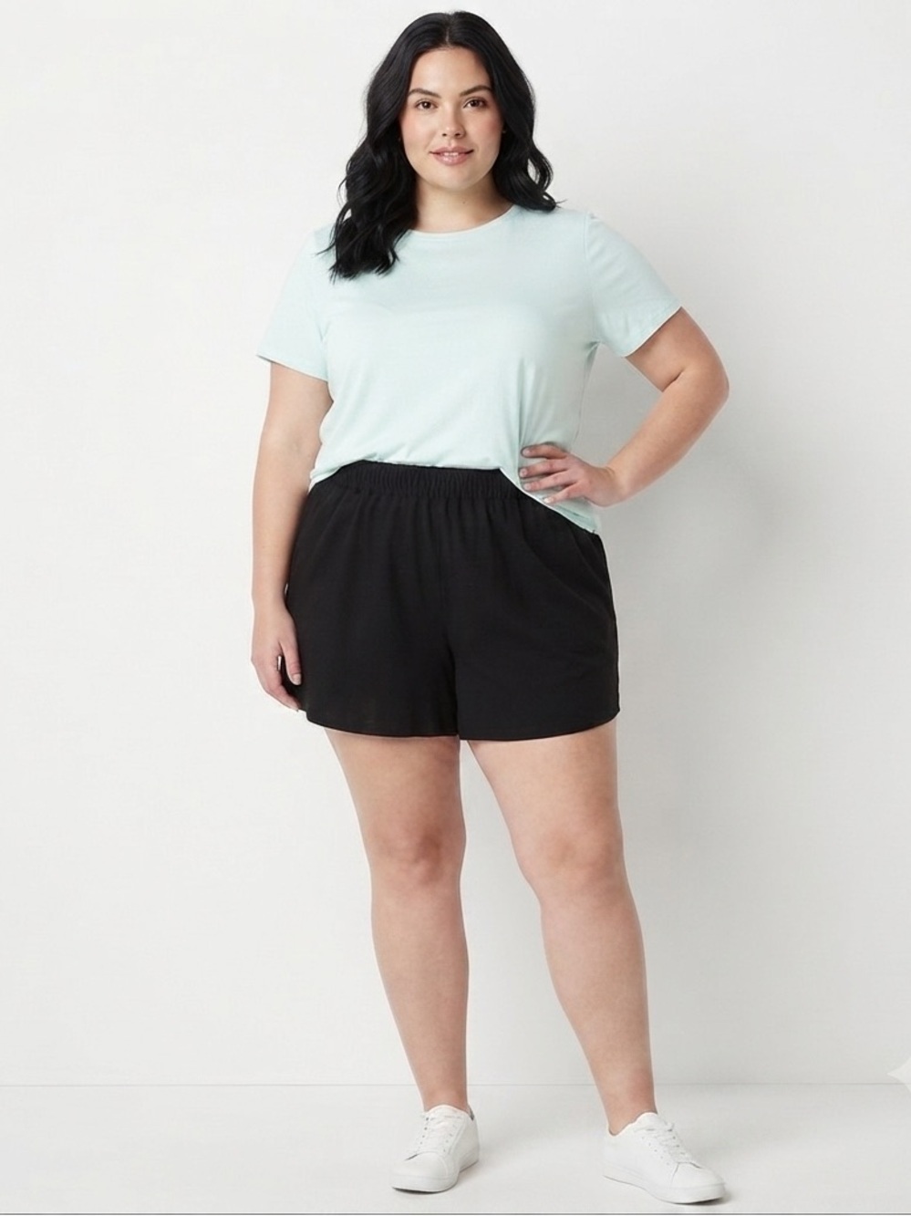 Xersion Womens Plus Mid Rise Everyday Pull-On Short☀️